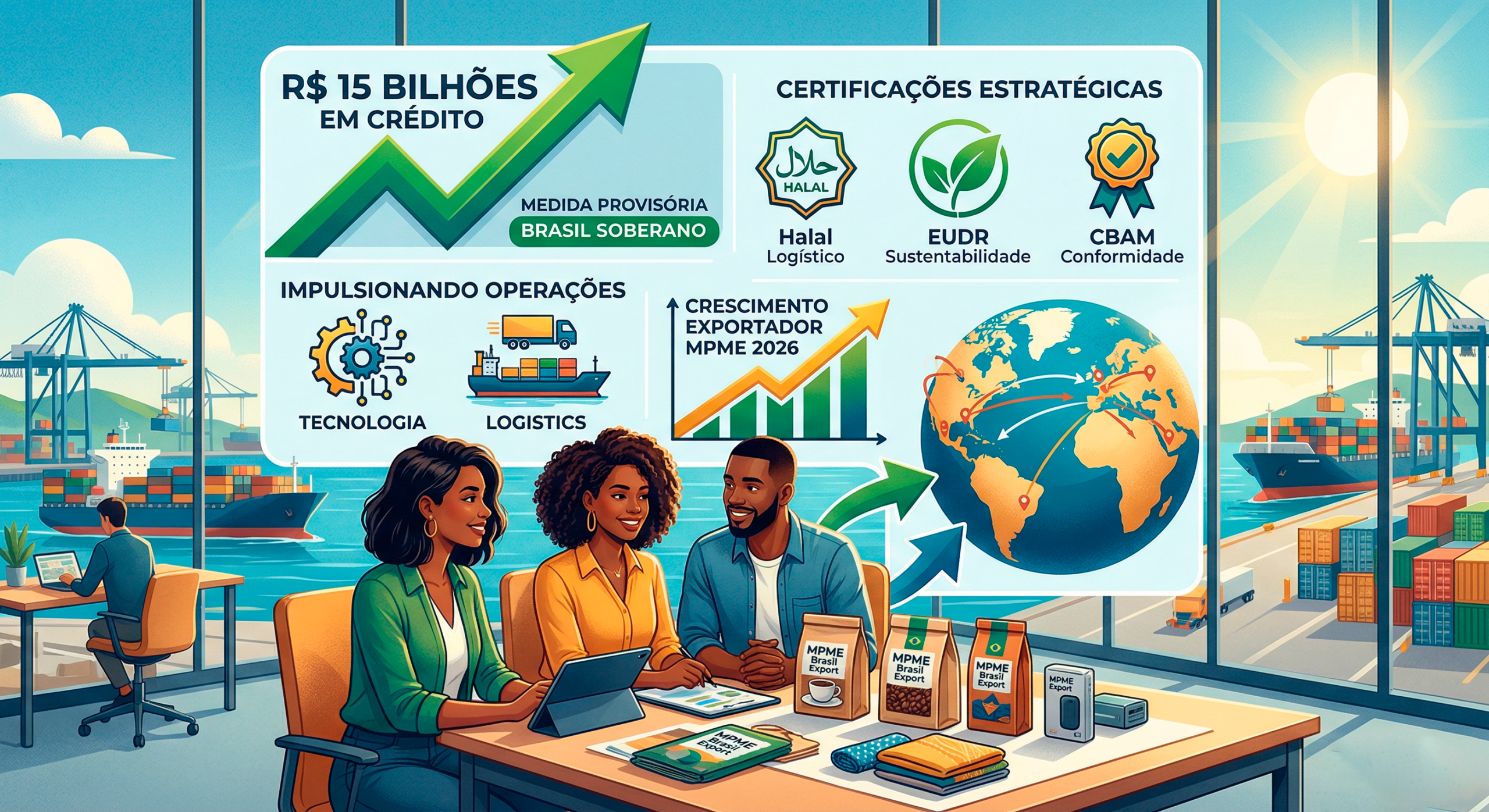 Apoio-às-MPMEs-Exportadoras-em-2026-Como-o-Crédito-de-R$-15-Bilhões-Impulsiona-Suas-Operações-e-Exige-Certificações-Estratégicas-Obrigatórias